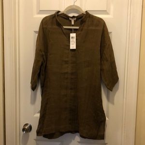 Eileen Fisher tunic; organic linen gauze; PM/PL